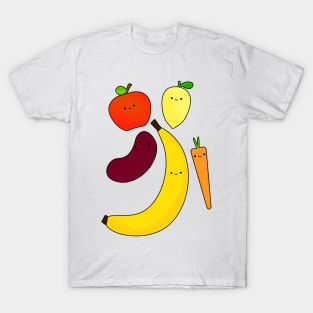 Cute Vegetables & Fruits T-Shirt